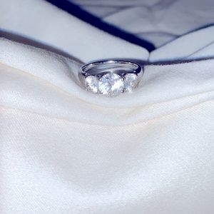 Helzberg Lab Created White Sapphire Ring